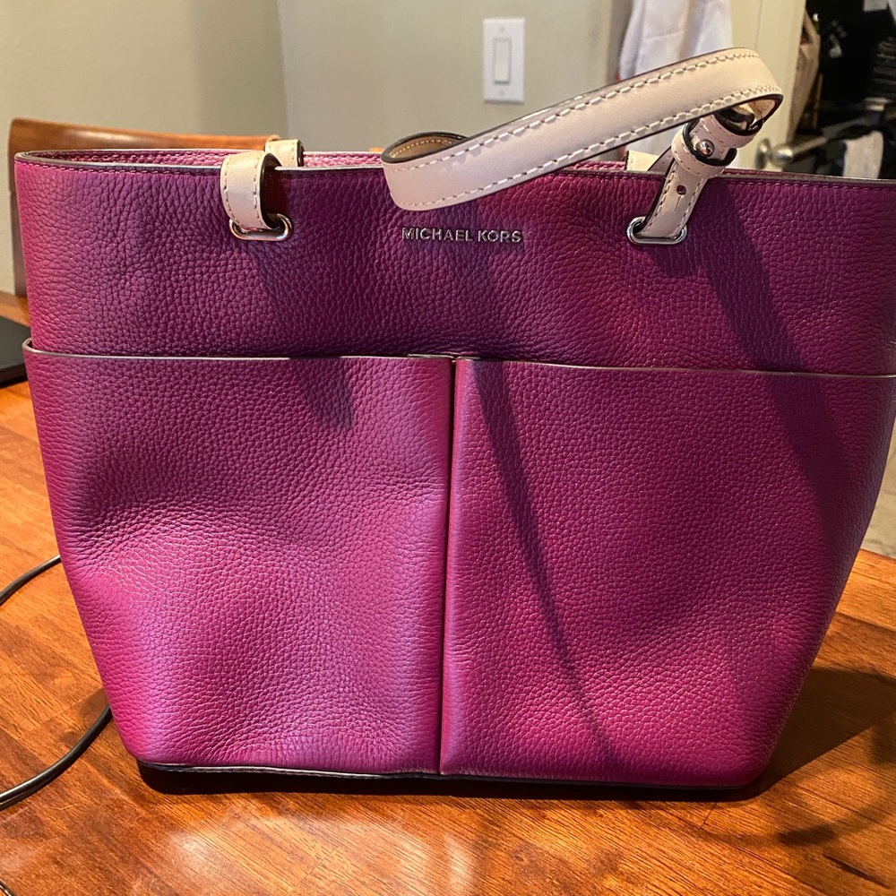 Michael Kors Fuchsia Leather Tote